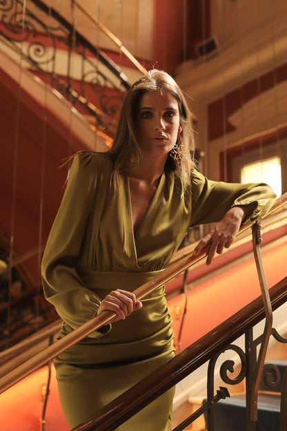 Vestido Alba Azeite